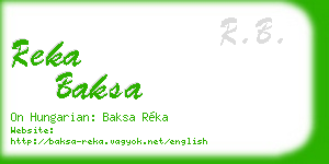 reka baksa business card