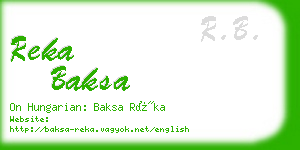 reka baksa business card